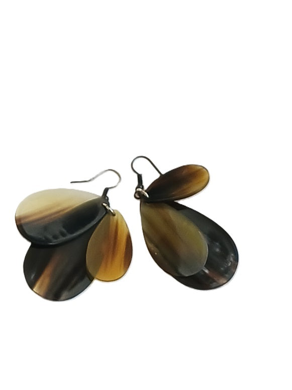 Boucles d'oreilles en corne