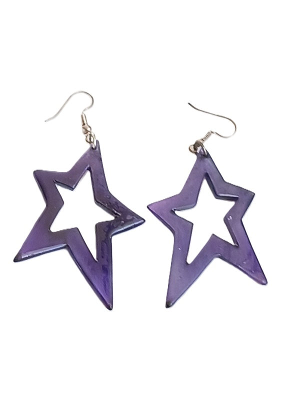 Boucles d'oreilles en corne