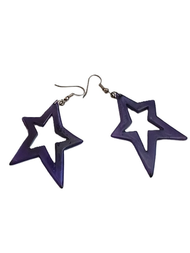 Boucles d'oreilles en corne