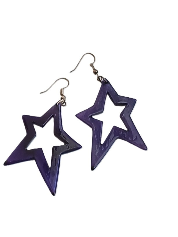 Boucles d'oreilles en corne