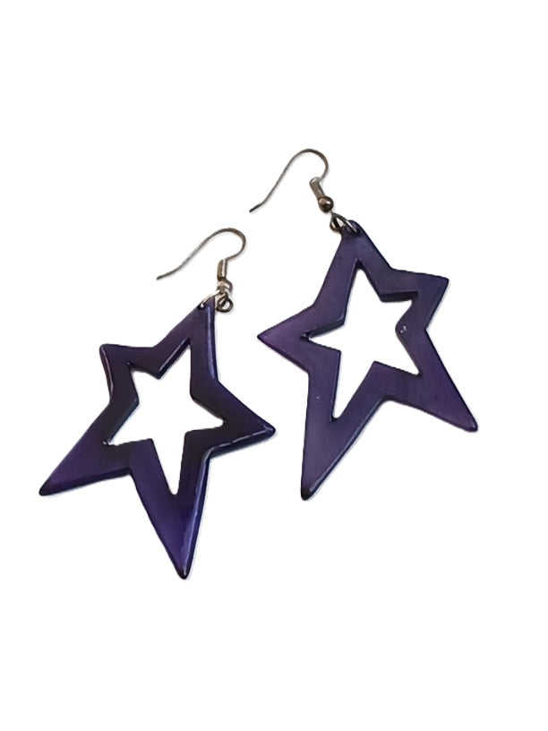 Boucles d'oreilles en corne