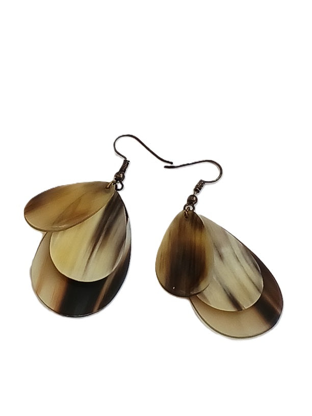 Boucles d'oreilles en corne