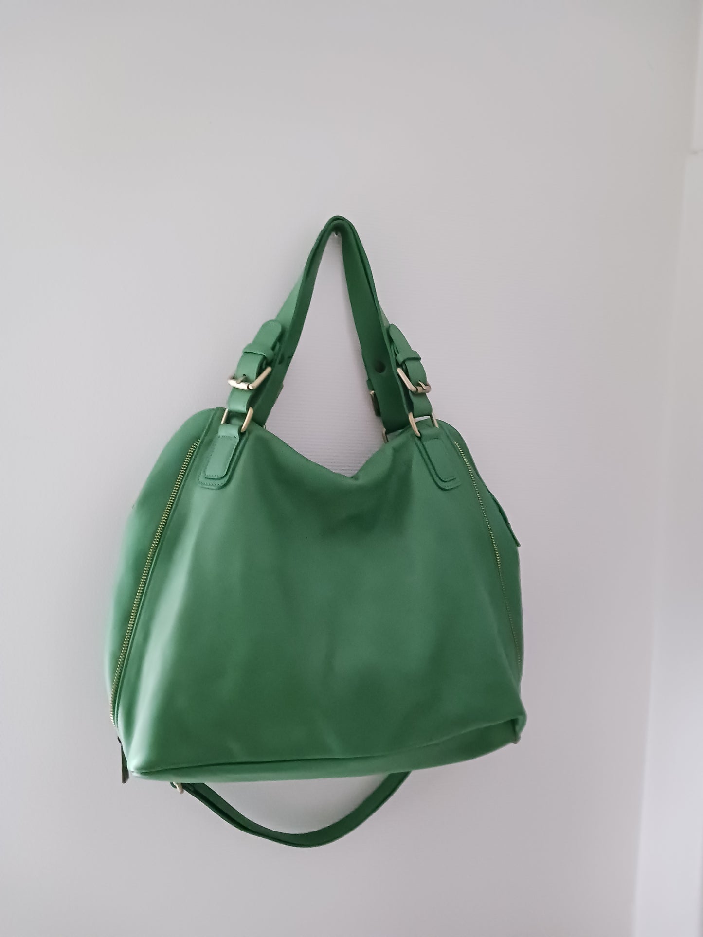 Cowhide leather handbag
