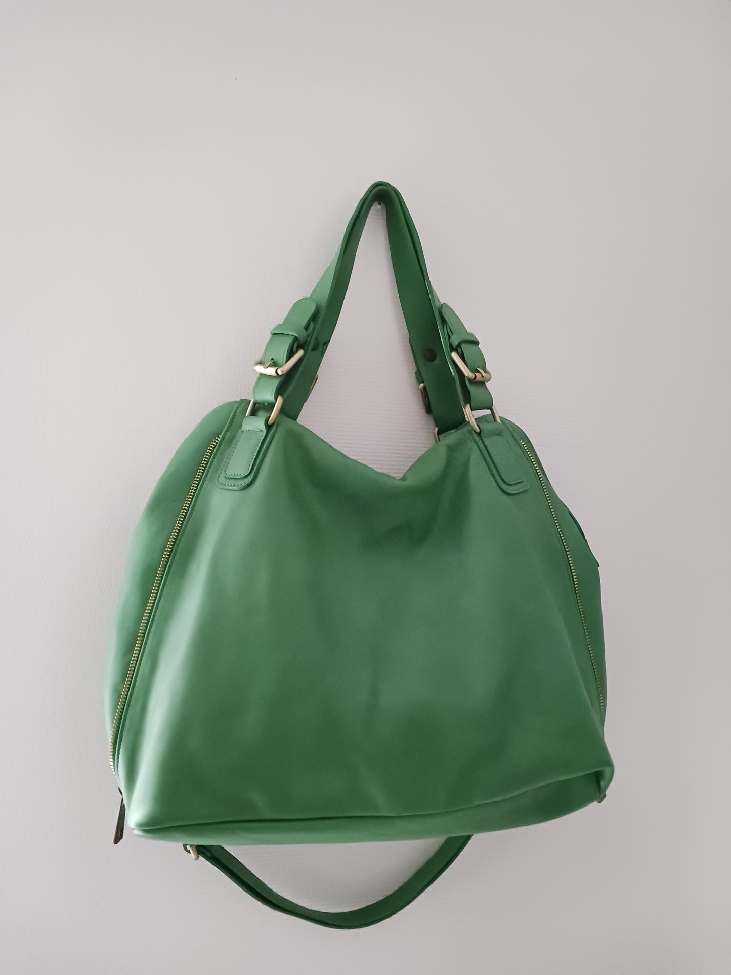Cowhide leather handbag
