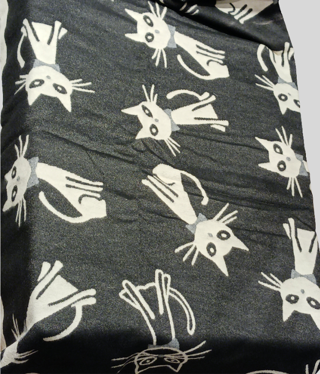 Écharpe reversible motif chat - ATL002
