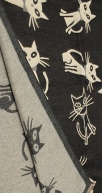 Écharpe reversible motif chat - ATL002