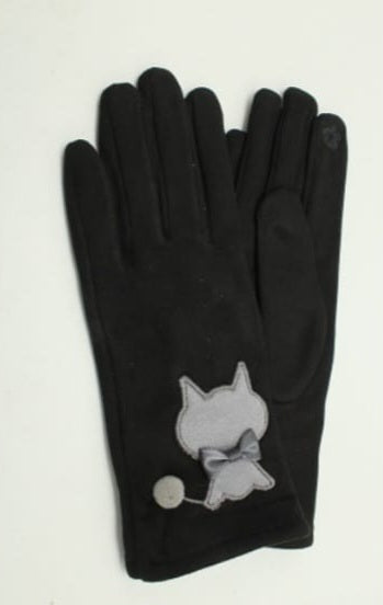 Gants motif chat