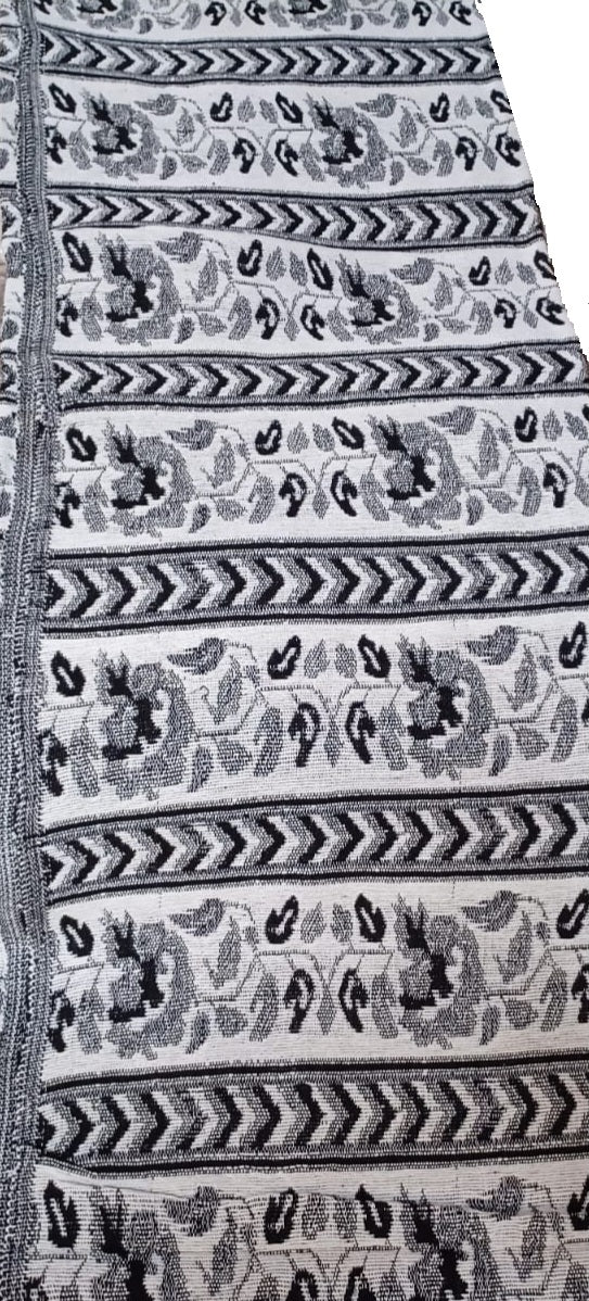 Plaid / Couvre canapé / tissu d'ameublement 100% coton tissé à la main, réversible
