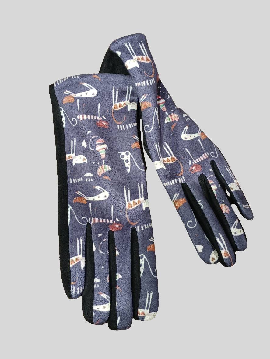 Gants motif chat