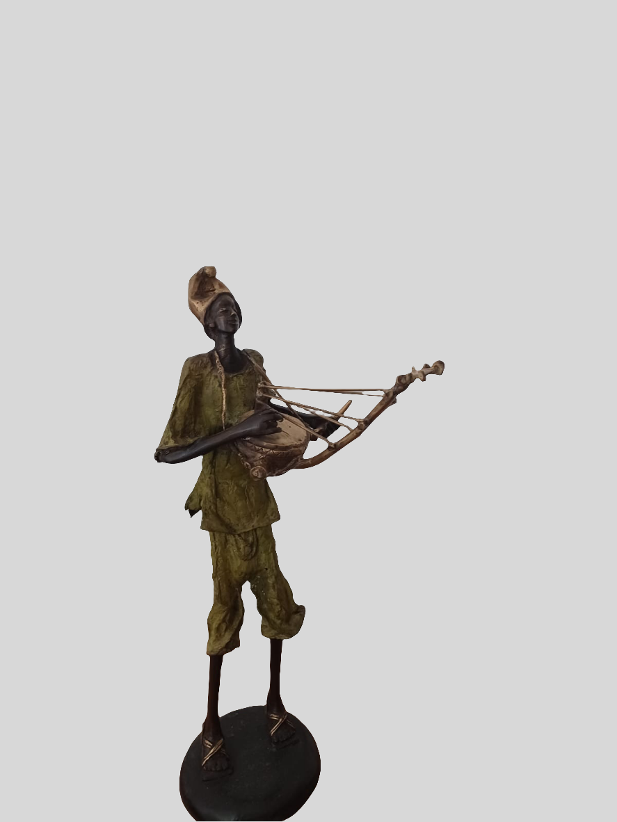 Sculpture en bronze - le griot