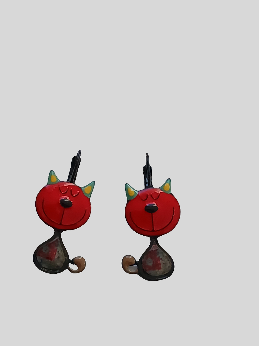 Boucles d'oreilles chat