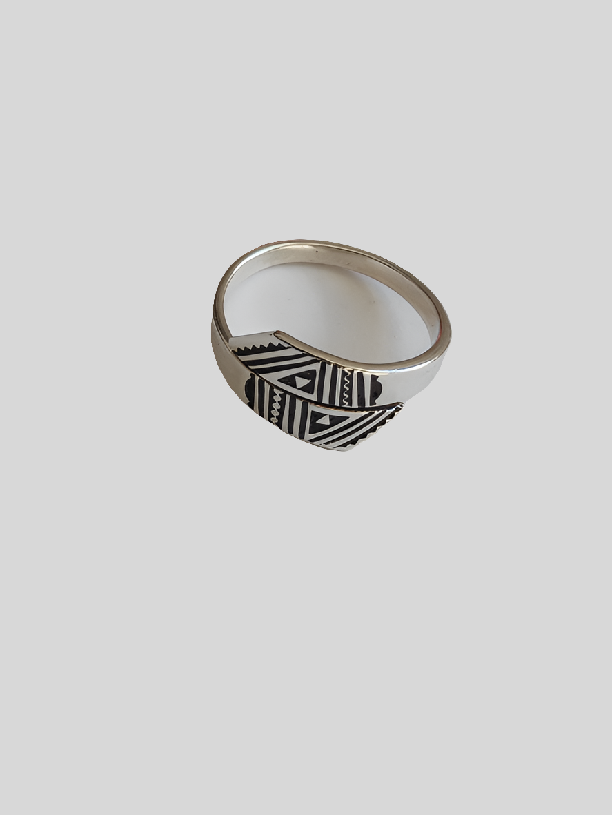 Bague touarègue en argent ciselé réglable