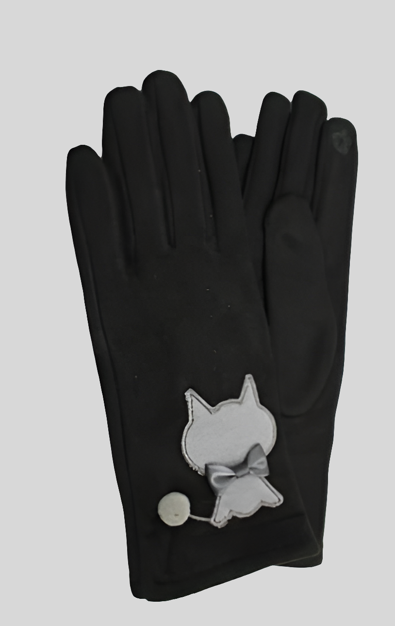Gants motif chat