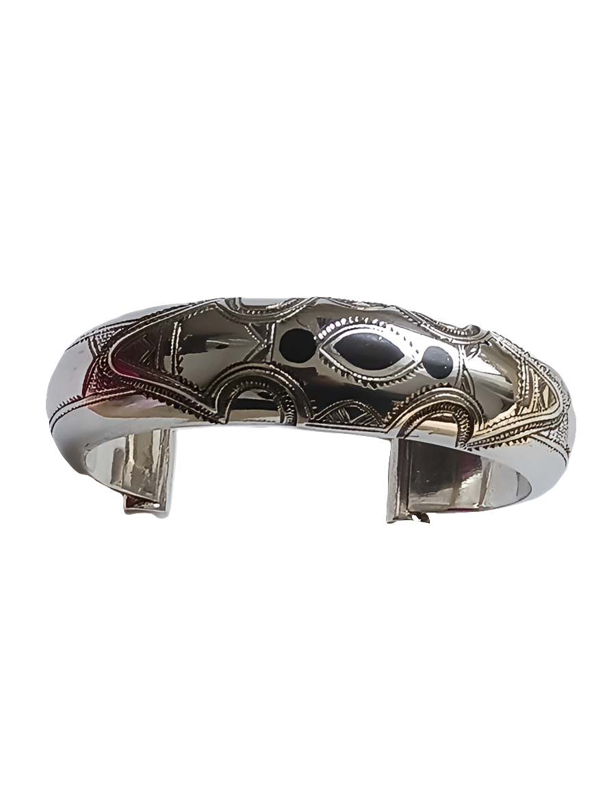 Bracelet touareg en argent ciselé