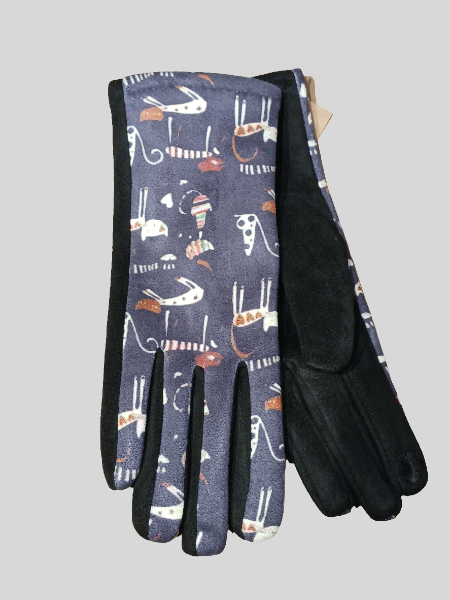 Gants motif chat