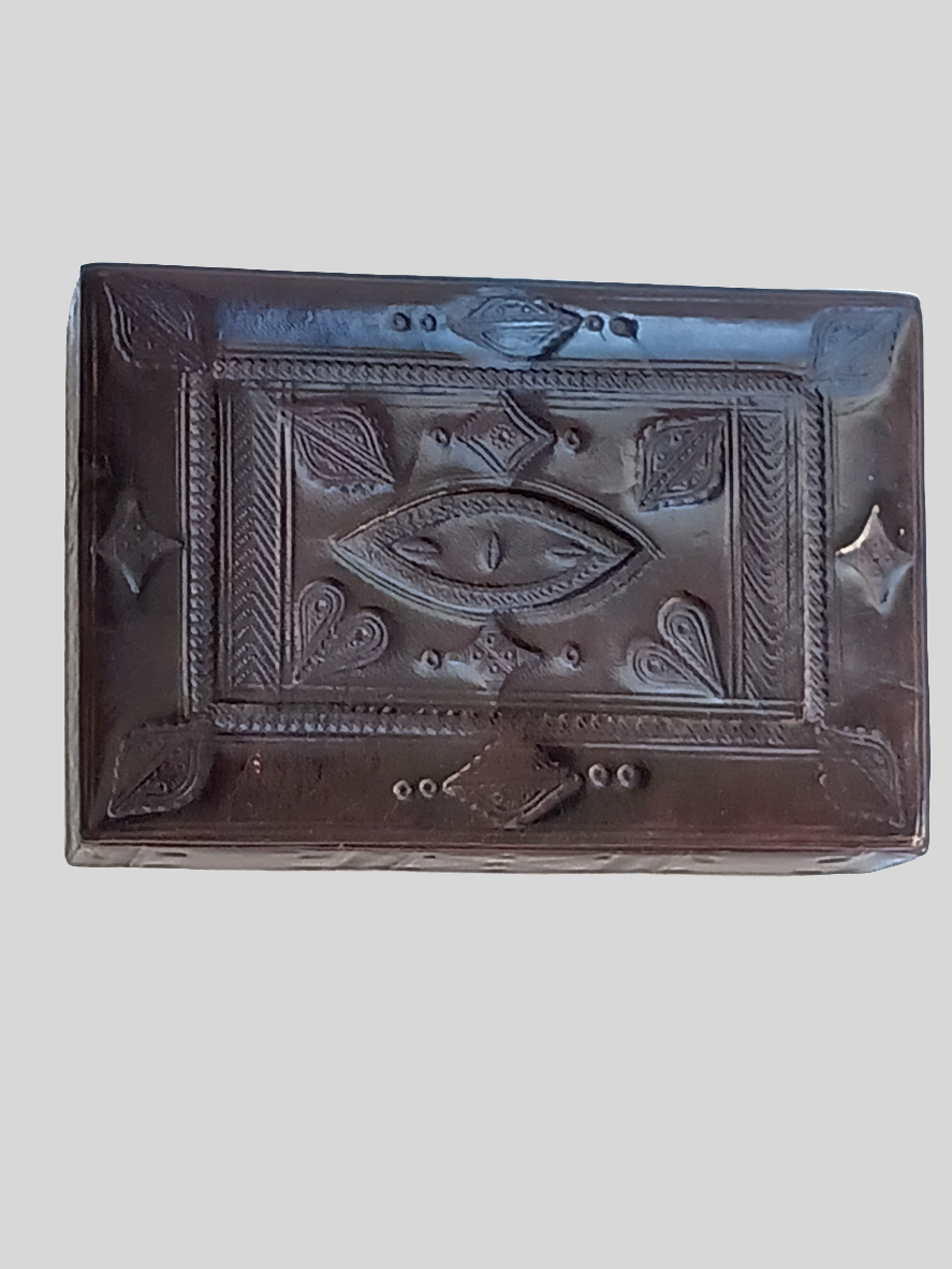 Boite à bijoux touareg en cuir