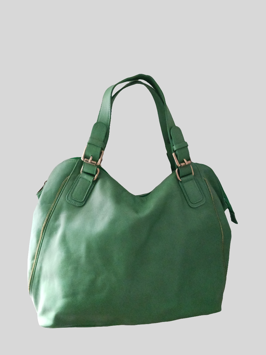 Cowhide leather handbag
