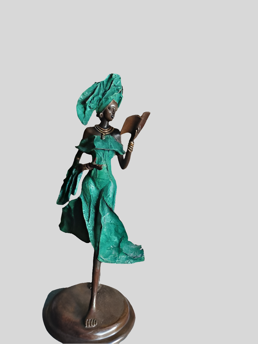 Sculpture en bronze - la liseuse