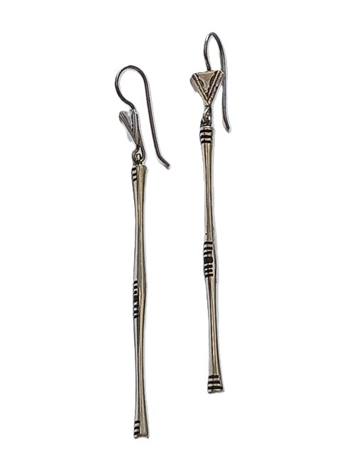 Boucles d'oreilles touareg en argent ciselé