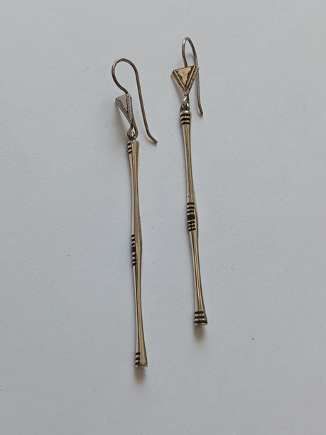 Boucles d'oreilles touareg en argent ciselé