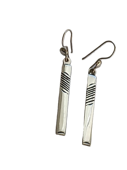 Boucles d'oreilles touareg en argent ciselé
