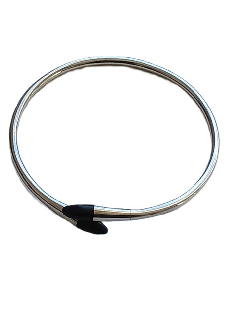 Bracelet touareg en argent ciselé et bois d'ébène