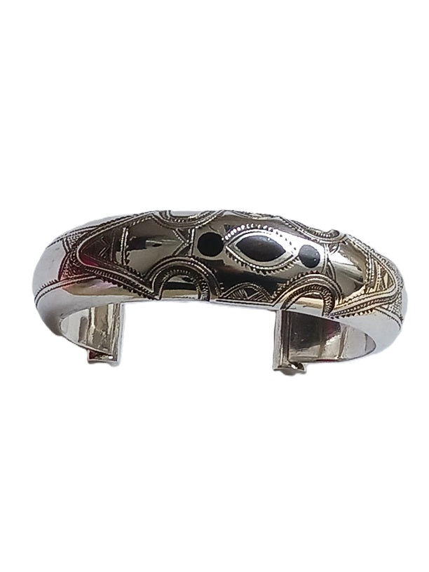 Bracelet touareg en argent ciselé