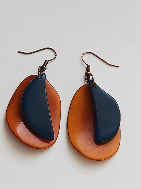 Boucles d'oreilles en graine de Tagua