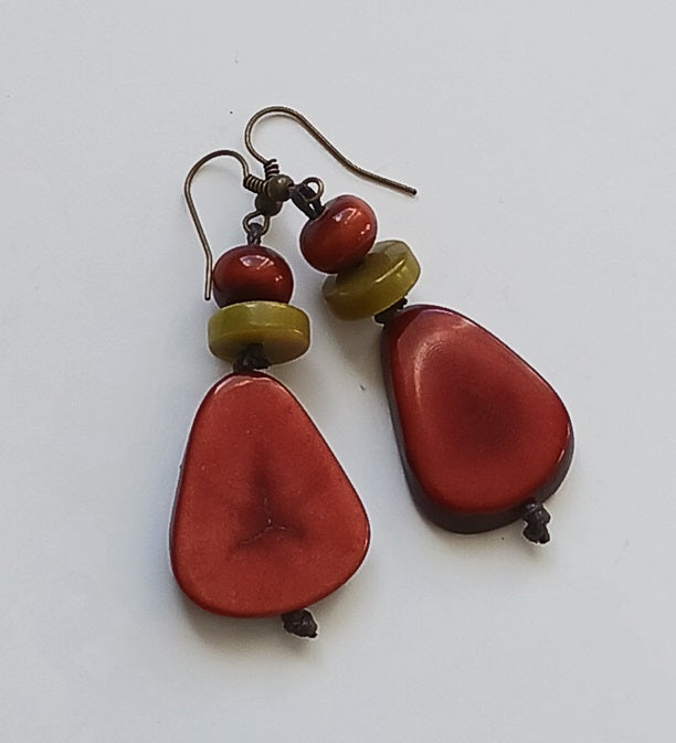 Tagua Seed Earrings