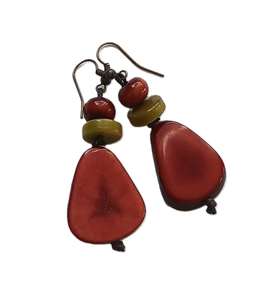 Tagua Seed Earrings