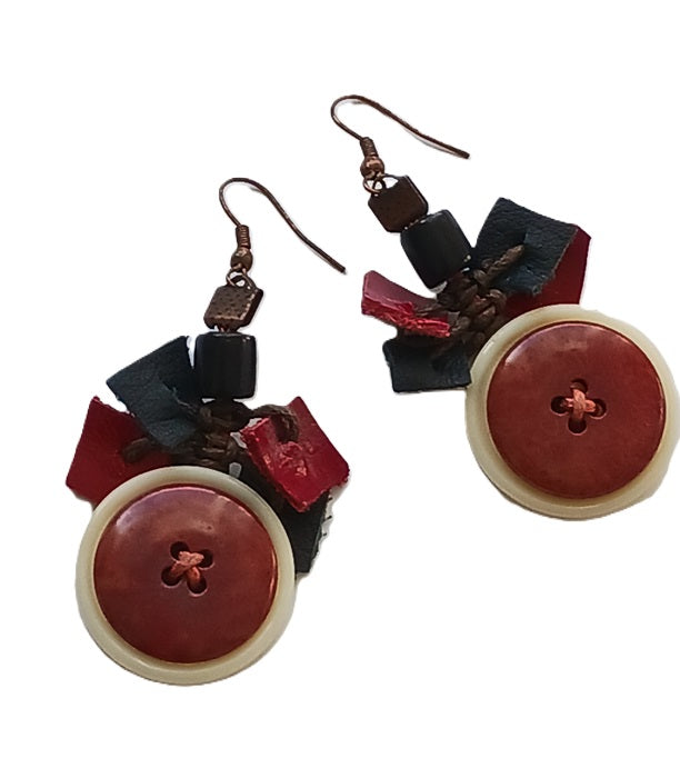Boucles d'oreille en graine de Tagua
