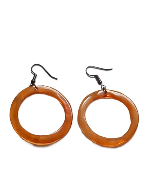 Boucles d'oreilles en corne de zébu de Madagascar