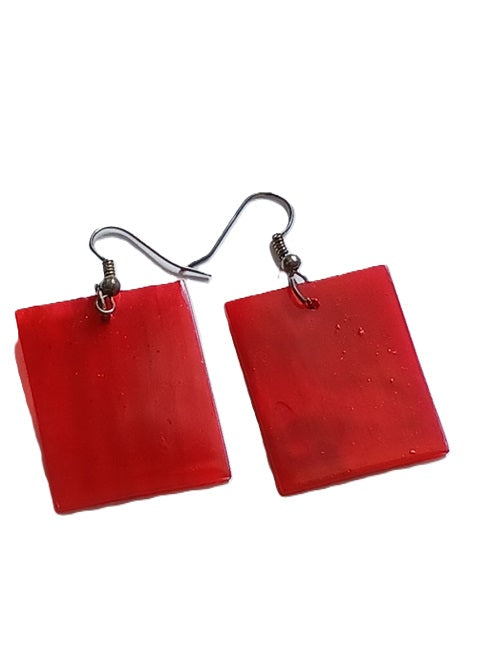 Boucles d'oreilles en corne de zébu de Madagascar