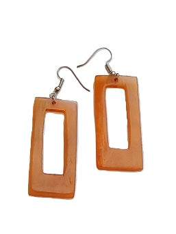 Boucles d'oreilles en corne de zébu de Madagascar