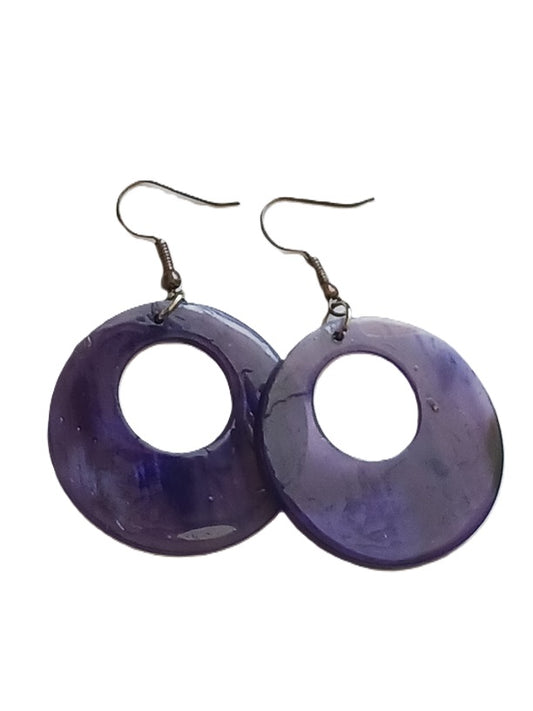 Boucles d'oreilles en corne de zébu de Madagascar