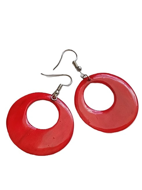 Boucles d'oreilles en corne de zébu de Madagascar
