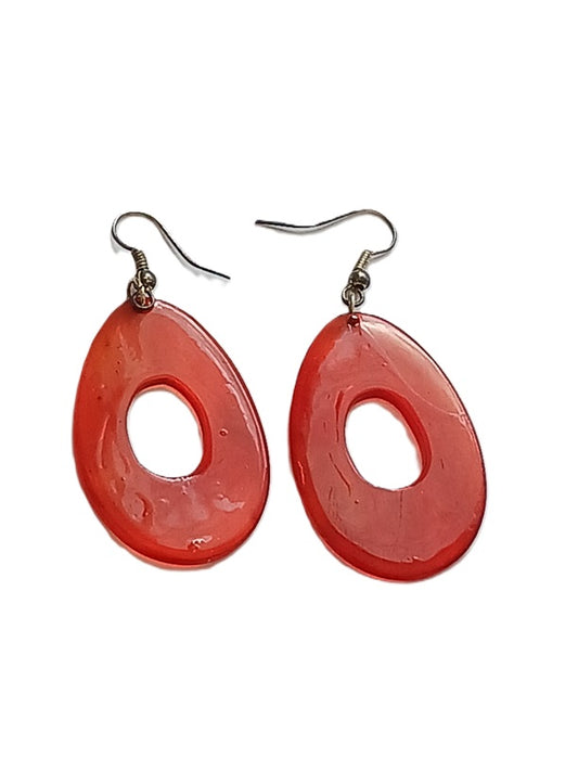 Boucles d'oreilles en corne de zébu de Madagascar