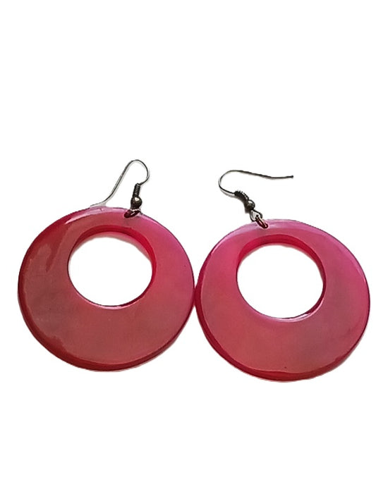 Boucles d'oreilles en corne de zébu de Madagascar