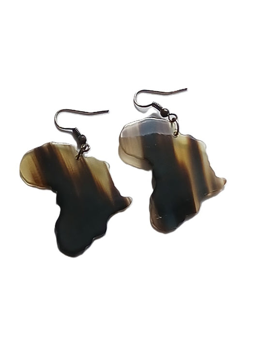 Boucles d'oreilles en corne de zébu de Madagascar