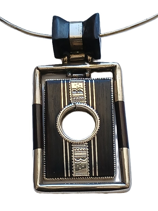 Tuareg necklace in finely chiseled metal