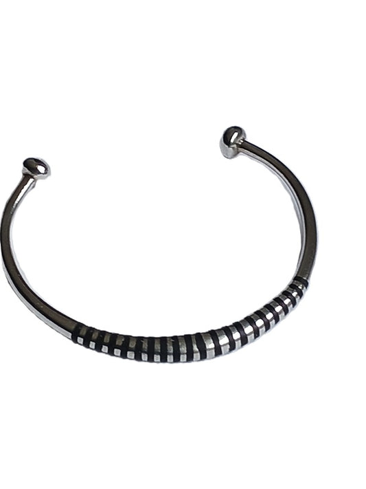 Bracelet touareg en argent ciselé