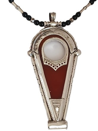 Collier touareg en argent et pierre agate