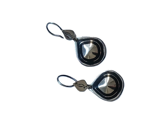 Boucles d'oreilles touareg en argent et bois d'ébène