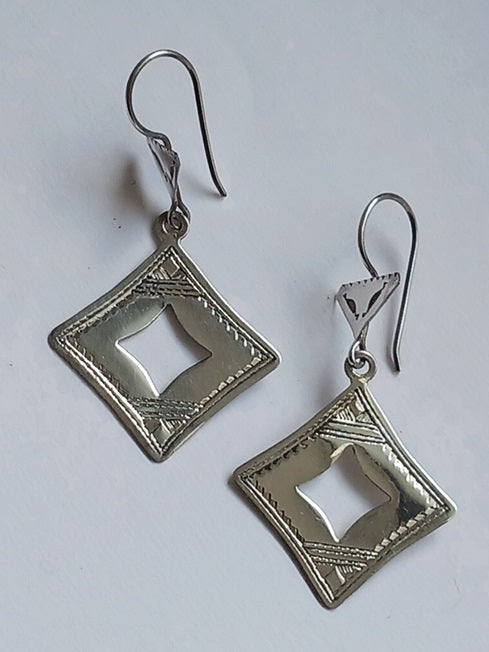 Tuareg silver earrings