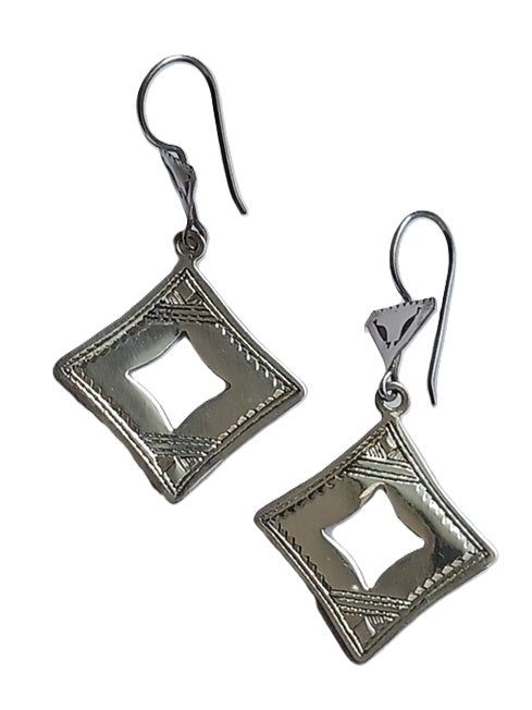 Tuareg silver earrings