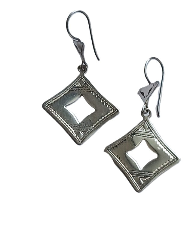 Tuareg silver earrings