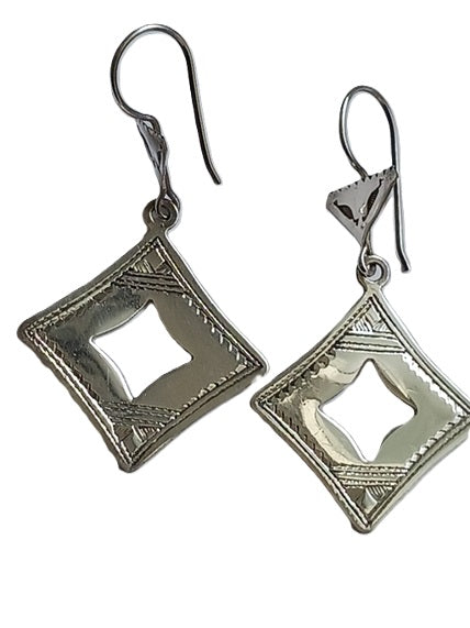 Tuareg silver earrings