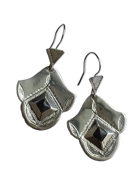 Tuareg silver earrings