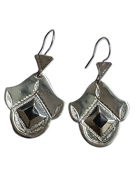 Tuareg silver earrings