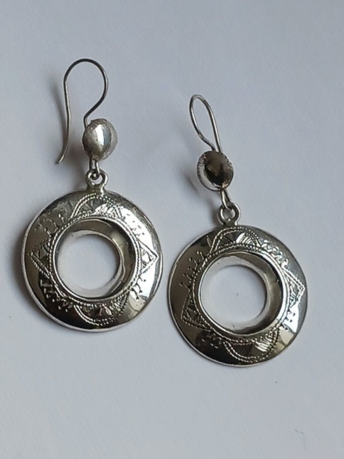 Tuareg silver earrings